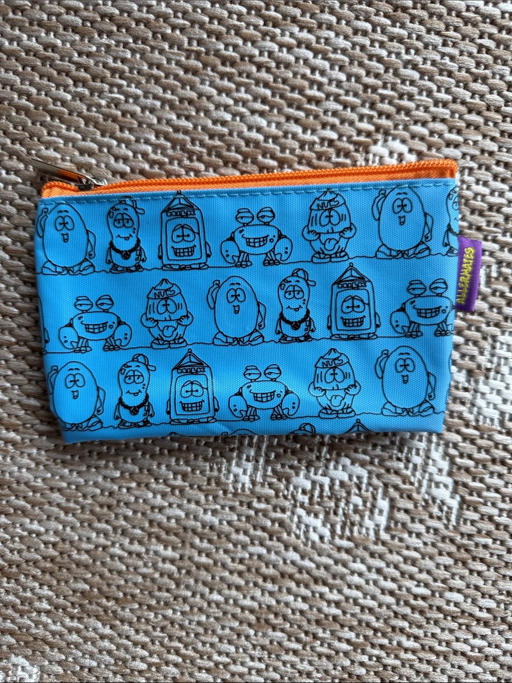 Allermates Blue Snack Bag with Orange Zipper - Allergy Alert - Picture 2 of 2